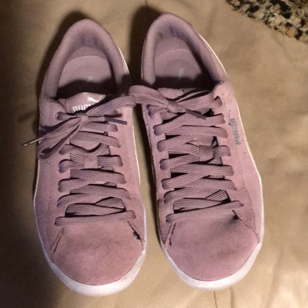 Puma Women's  Pink Leather Sneakers Size 7